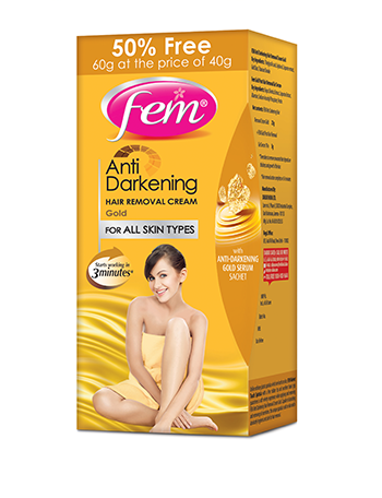 Fem Anti Darkening Hair Removal Cream-Gold